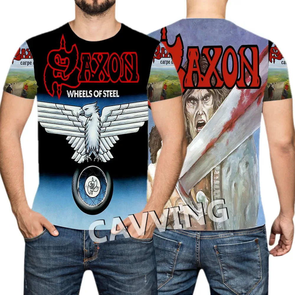 SAXON BAND 3D Printed  Casual T-shirts Hip Hop Tee Shirts Harajuku Styles Tops Fashion Clothing  for Women/men