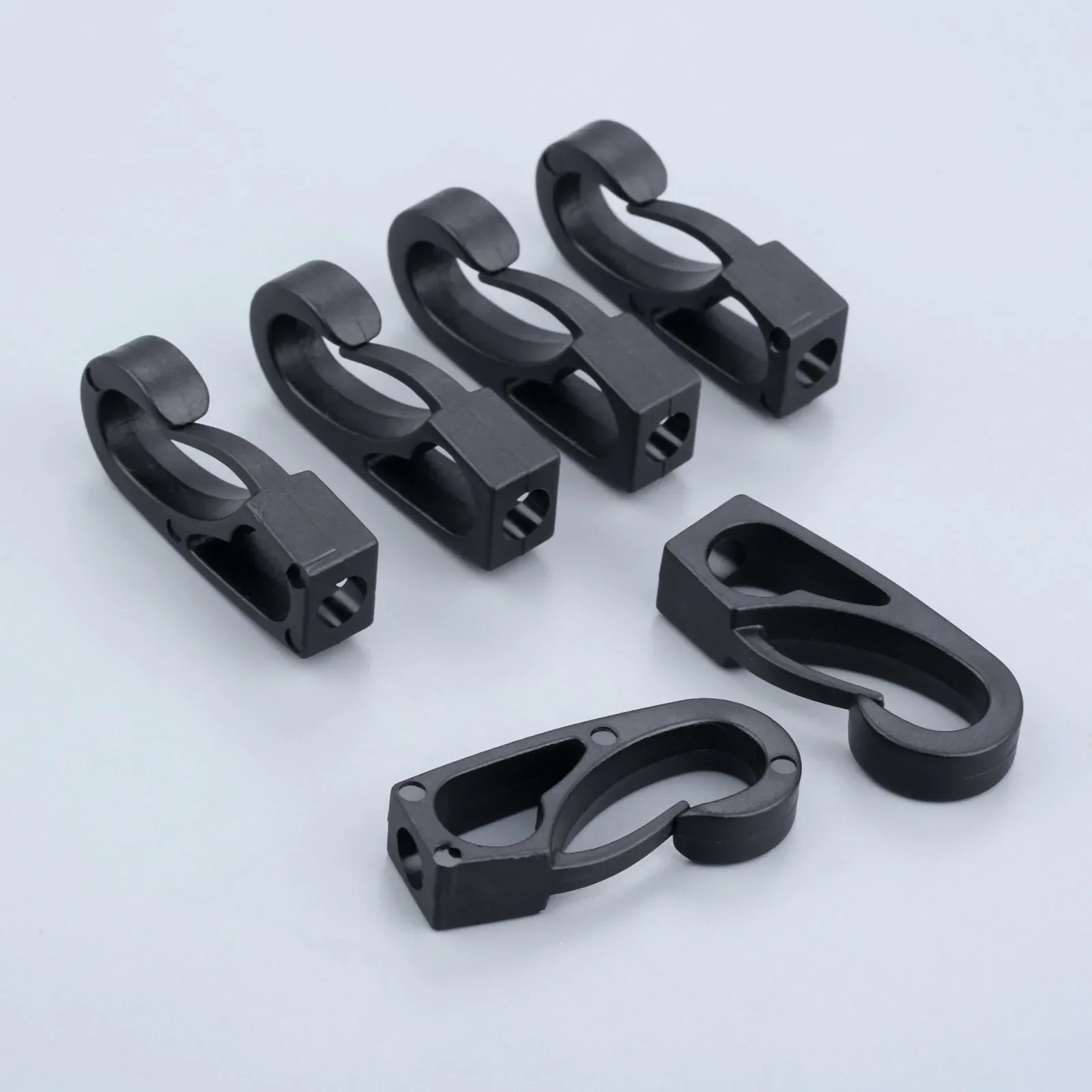 6Pcs Kayak Canoe Boat Dinghy 6mm Bungee Elastic Rope Shock Cord Terminal End Hook Snap Clips Nylon Buckles Kayaking Accessories