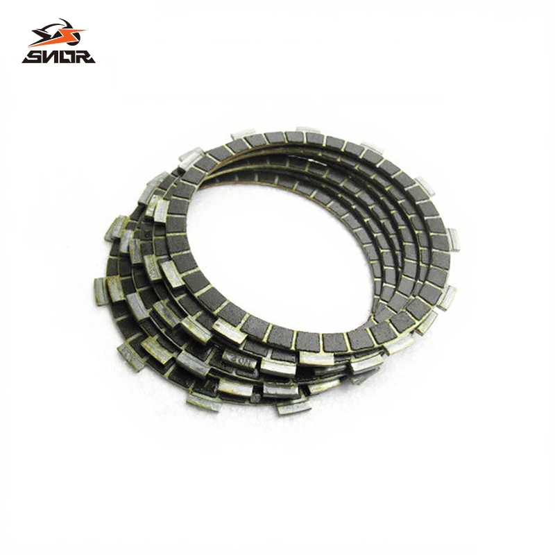 SNOR 6PCS Motorcycle Clutch Friction Plates Steel Disc Kit For ZONGSHEN NC250 NC250 NC300S Motorcycle Engine Part