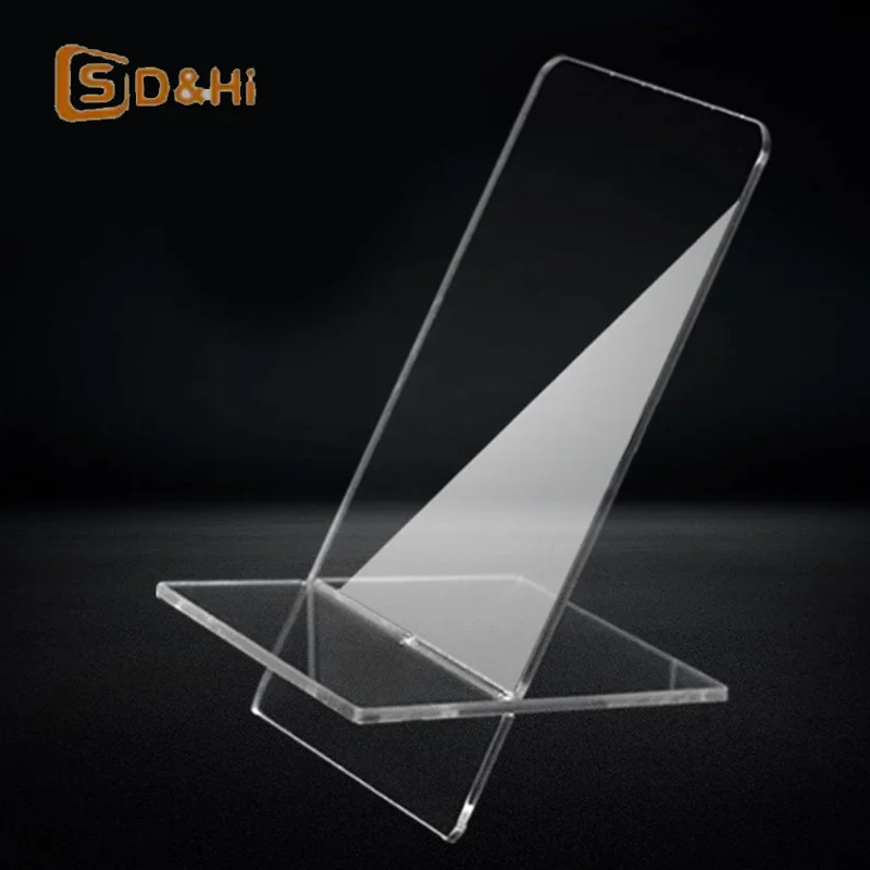 Mobile Phone Stand Acrylic Counter Display Stand Clear Phone Holder Lazy Stand Base For Huawei Xiaomi Iphone