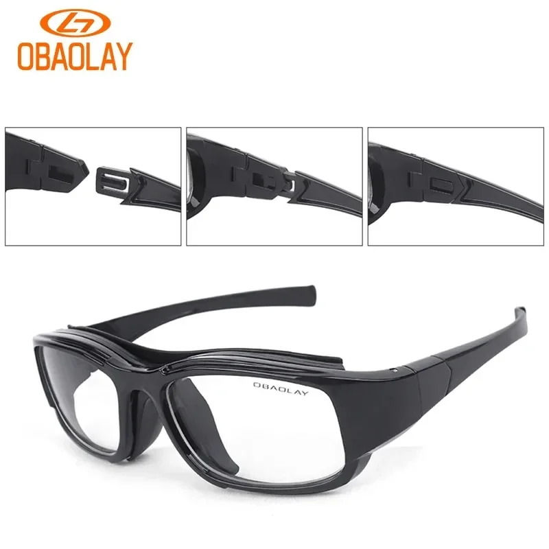 OBAOLAY TR90 Frame Basketball Glasses Anti Impact Sports Eyewear Soccer Glasses for sport Customized prescription