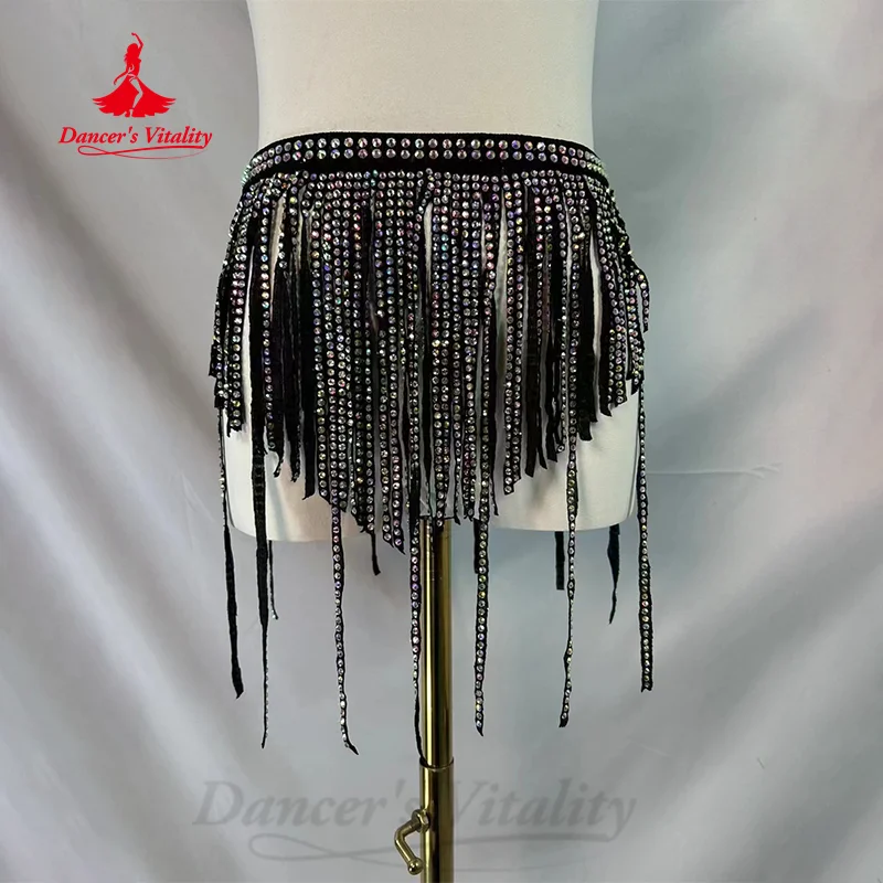 Belly Dancing Costume for Women Customized Senior AB Stones Tassel Hip Scarf Oriental Dance BellyDance Performance Belts