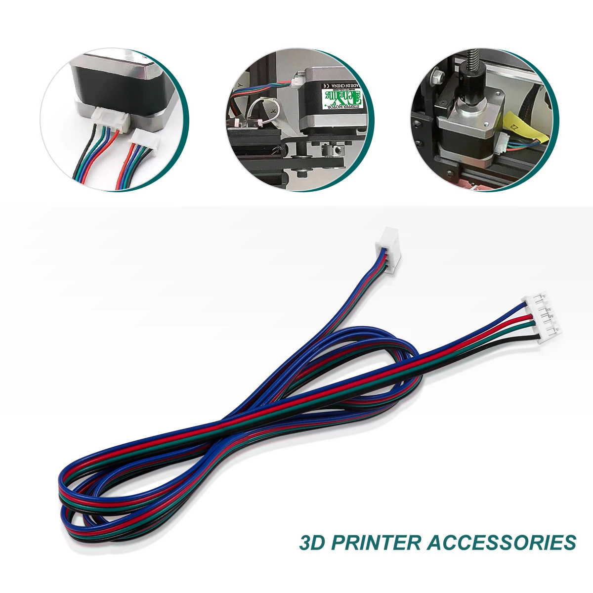

4 pcs 1M Stepper Motor Cables 4 Pin To 6 Pin .54 For 3D Printer Accessories Compatible With Ramps Board Stepper Wire 3D