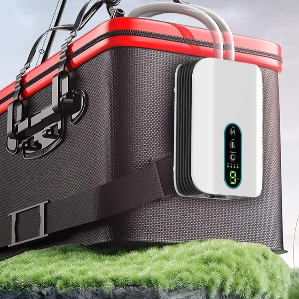 

Аквариумный кислородный насос с одним/двумя отверстиями, перезаряжаемый водонепроницаемый кислородный насос USB, ультра бесшумный портативный воздушный насос двойного назначения