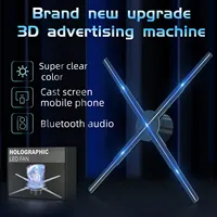 50cm Wifi Holographic Fan 3D Advertising Machine 576 LED Sign Neon Smart HD Player Support Video Picture Logo Holographic Light