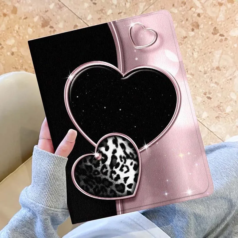 

Love Fashion Pink Pattern For Samsung Galaxy Tab S10 S9 S8 S7 Lite FE Plus Scratch resistant Pen Tray Tablet Case Gift