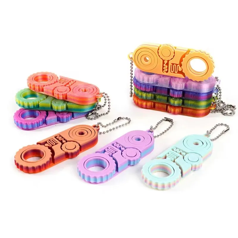 

3D Printed Fidget Toy with Spinning Structure: Portable Keychain Figurine for Stress Relief – Perfect Decompression Gift