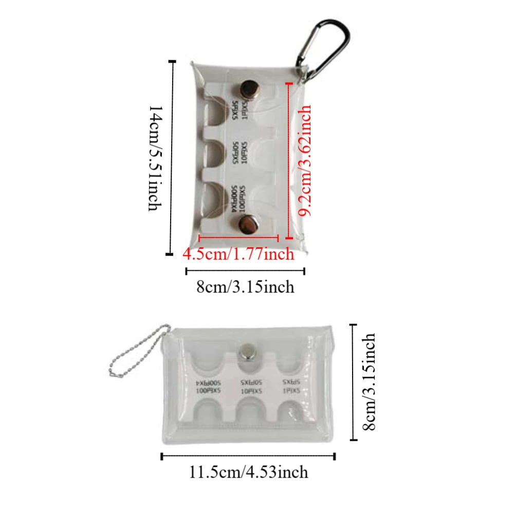 Clear PVC Plastic Bag Japanese Coin Holder Coin Pocket Case Purse Wallet Holder Coin Storage Box Transparent Multi-position