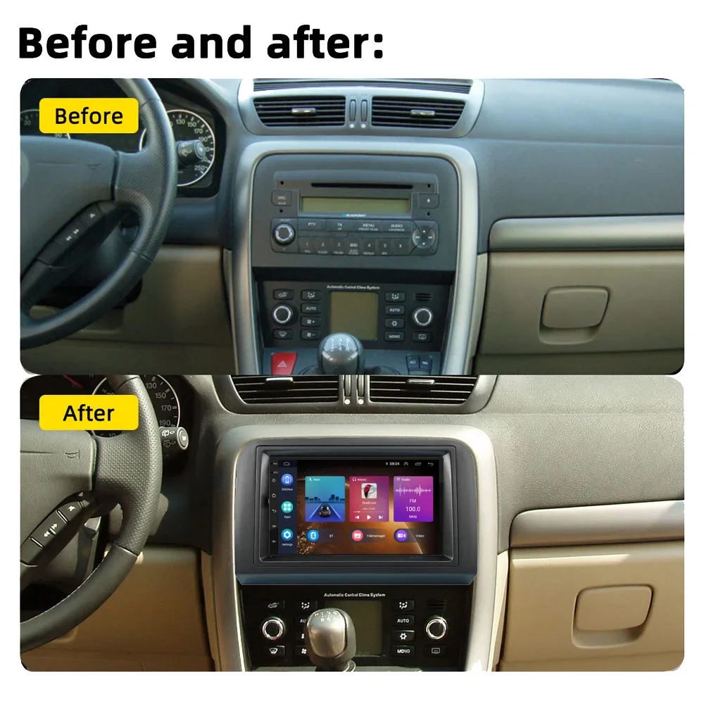 CarPlay 8G 128G Android 10.0 Stereo For Fiat Croma 2005 - 2012 Car Radio Multimedia Player GPS BT WIFI UIS7862 Autoradio No DVD