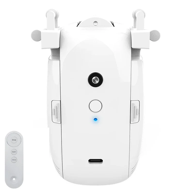 1 Set Graffiti Curtain Motor Bluetooth Wireless Remote Control Can Light Sense Temperature Sense Smart Home Wifi Curtain Robot