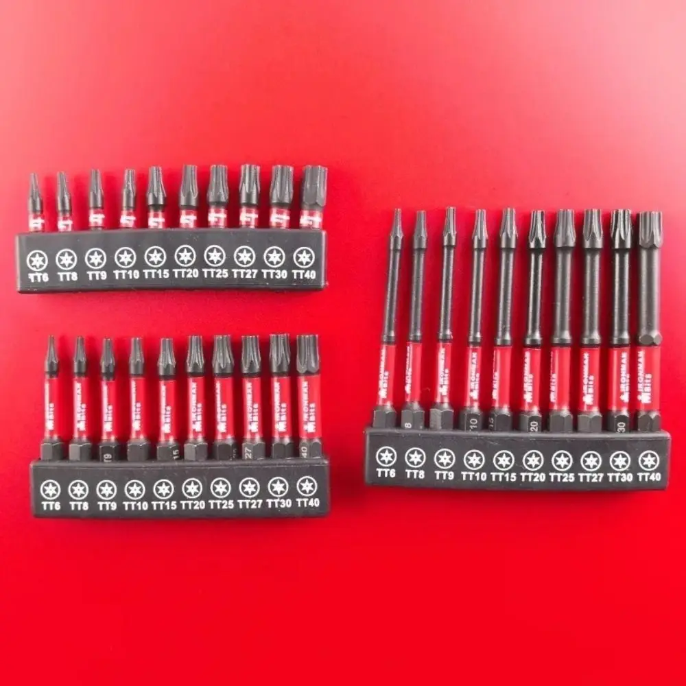 S2 Steel Impact Screwdriver Bits Batch Head Magnetic Screwdriver Bits Set Torx Drive 25-150mm Length Electric Drill Bit Driver
