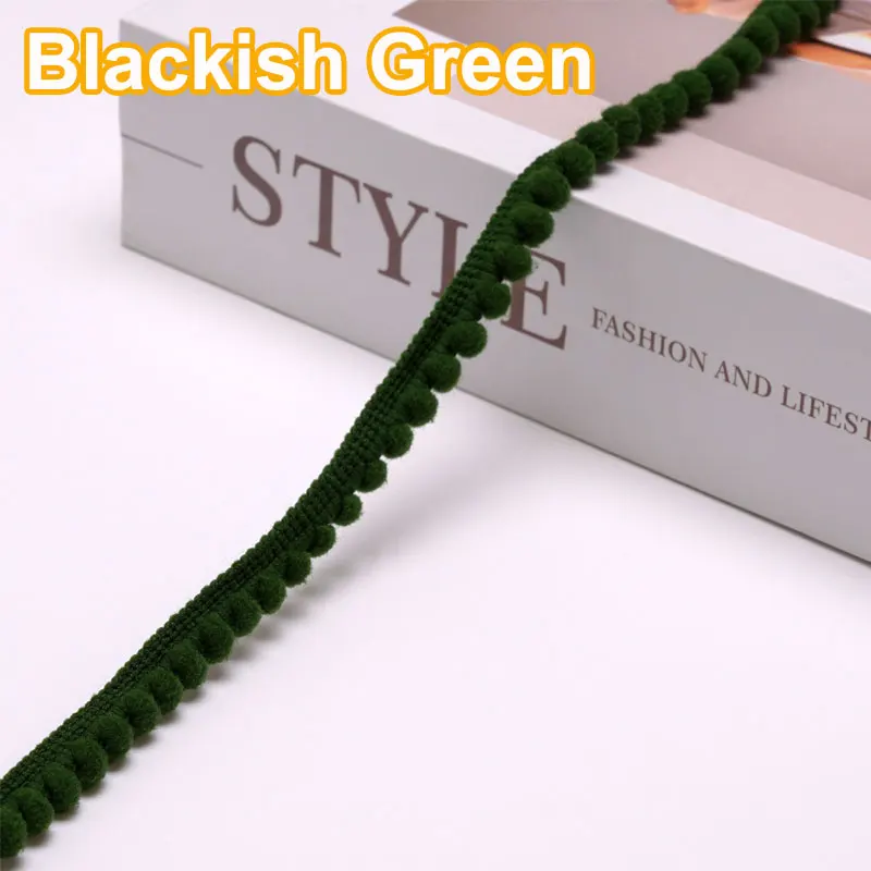 5/10Meter Mini Pom Pom Trim Bal Fringe Lint Kant Trim DIY Naaien Fringe Pompoms Kant voor Kussen gordijnen Home Decor 35 Kleuren