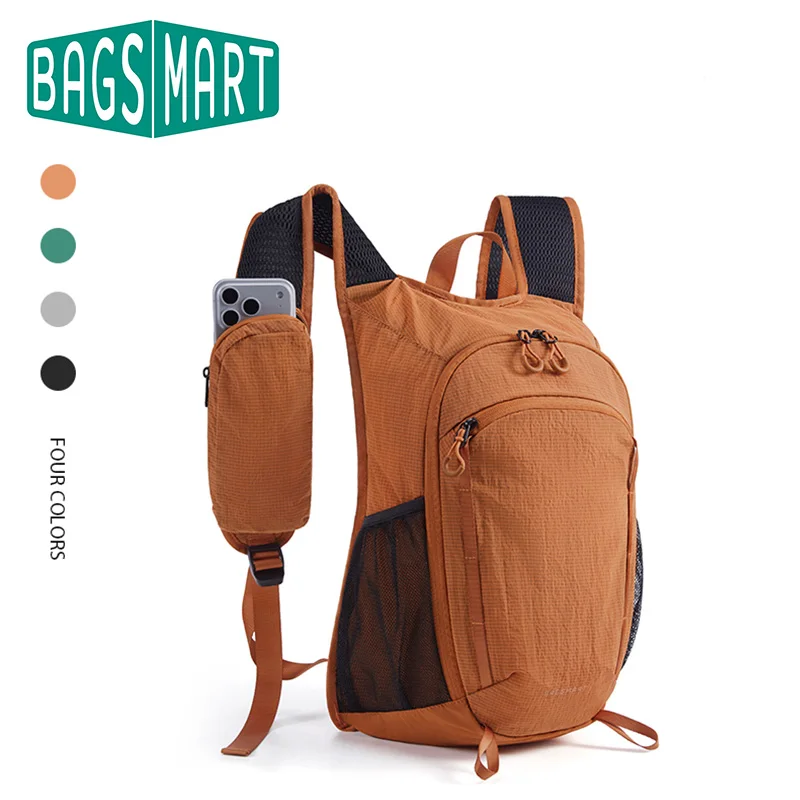 BAGSMART Foldable Women Large Capacity Travel Backpack Lightweight Nylon Hiking Backpack for Daily Commute Travel