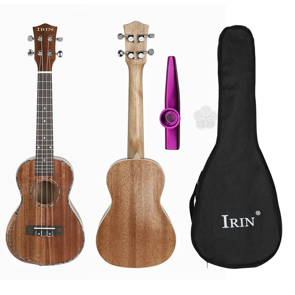 23 Inch Ukulele Hawaiian Guitar Mahogany Body Guitarra Ukulele 4 Strings Ukulele with Tuner Strap Capo Strings Parts