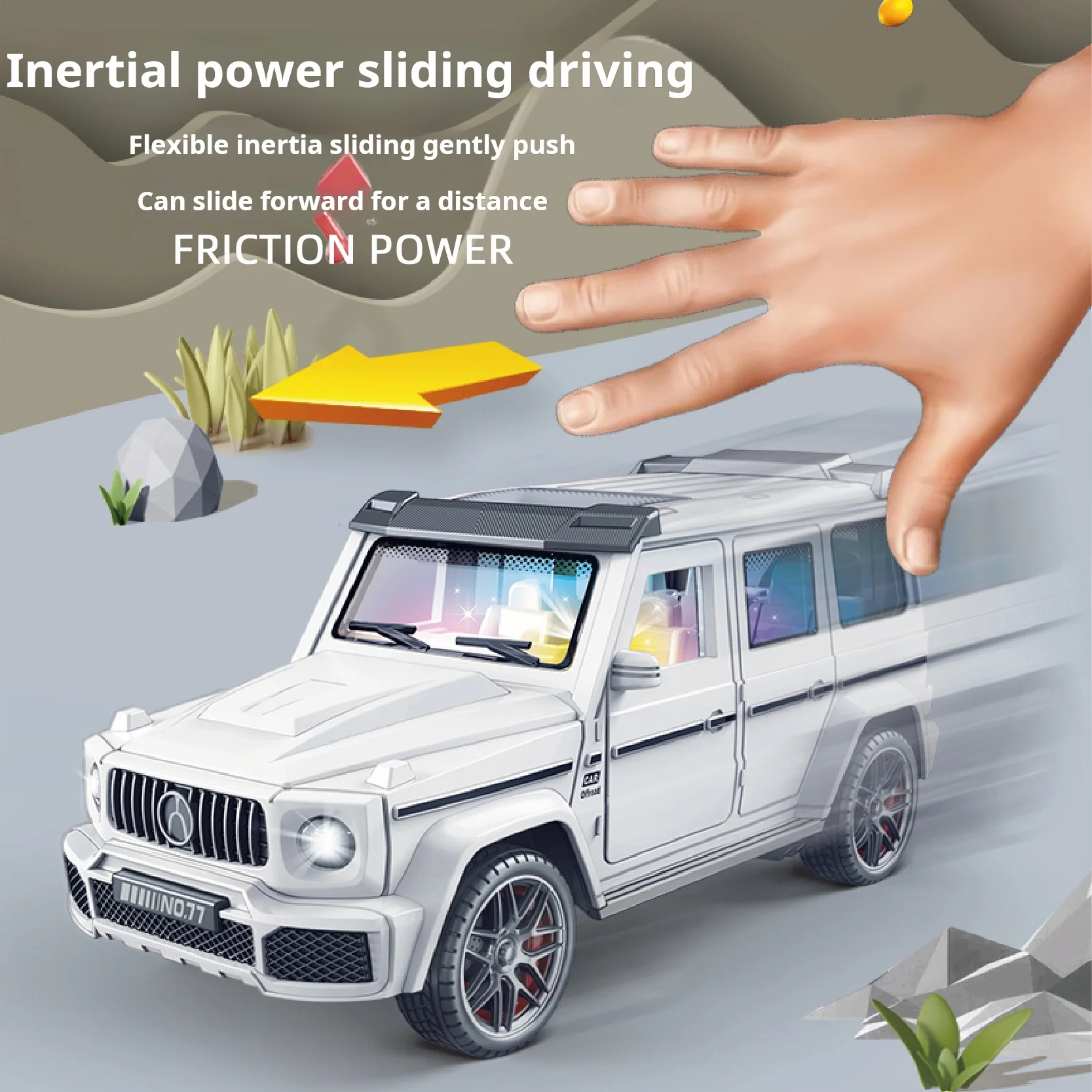 1:32 Simulation Plastic Car Toy Car Model Luminous Inertia Toy Die Casting Car Model Children Toy New Year Gift