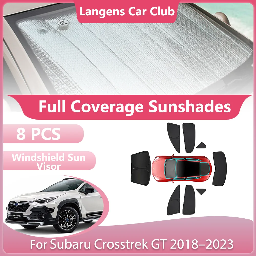 

Full Car Sun Shade Parasol for Subaru Crosstrek GT 2018–2023 Mat Visor Side Window Sunshade Cover Anti UV Pad Accessories.