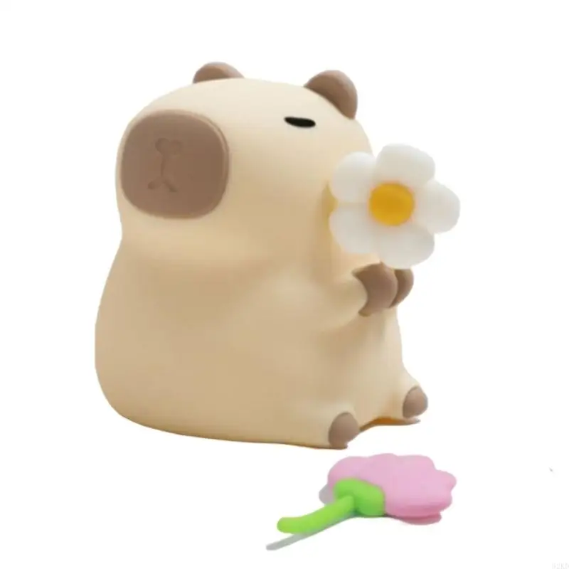 62KD Capybara Silicone Light, Calming Bedsides Light, Tap to Operate, USB Charging