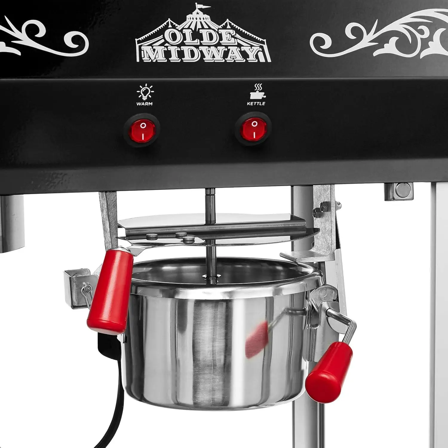 Midway Bar Style Popcorn Machine, 4-Ounce Popcorn Maker Popper, Black