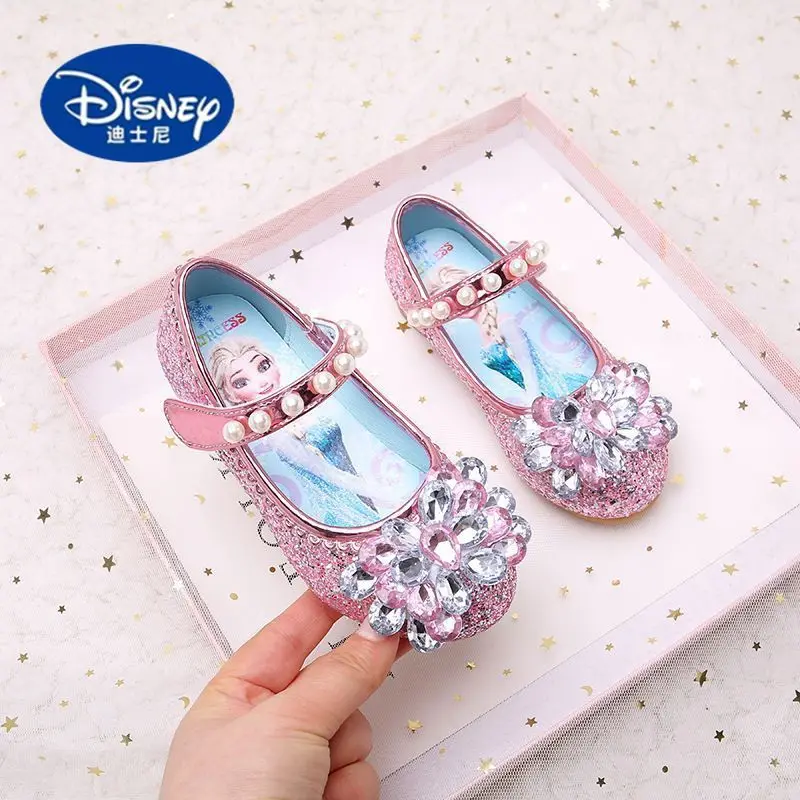 ディズニープリンセスシューズ2025、エルサグリッタークリスタルシューズ（女の子用）、キラキラドレスアップ＆パフォーマンス