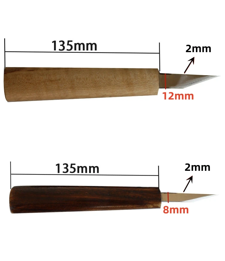 High Grade maple handle 8mm and 12mm graver carving knives knife Cutter Woodcut HSS steel repair Tools