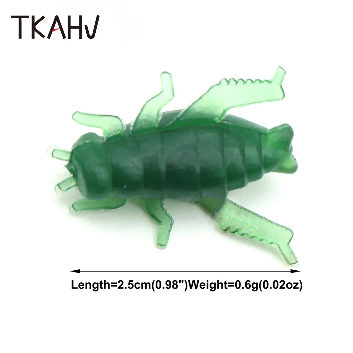 TKAHV 50pcs/kit Lightweight Cricket Grasshopper Soft Fishing Lure Artificial Carp Bass Silicone Grub Wobblers Ocean Swimbait