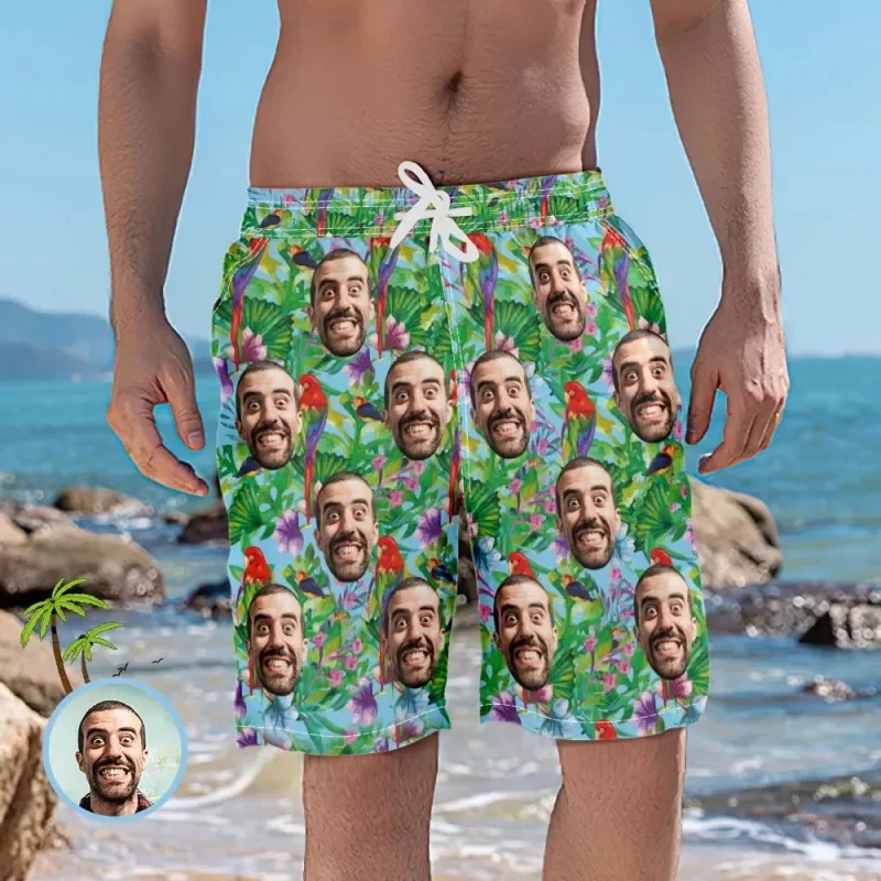 Funny Diy Face Custom Men Shorts Pineapple Fruit Beach Shorts 3D Printed Unisex Sport Board Gym Ice Short Pants Swim Trunks