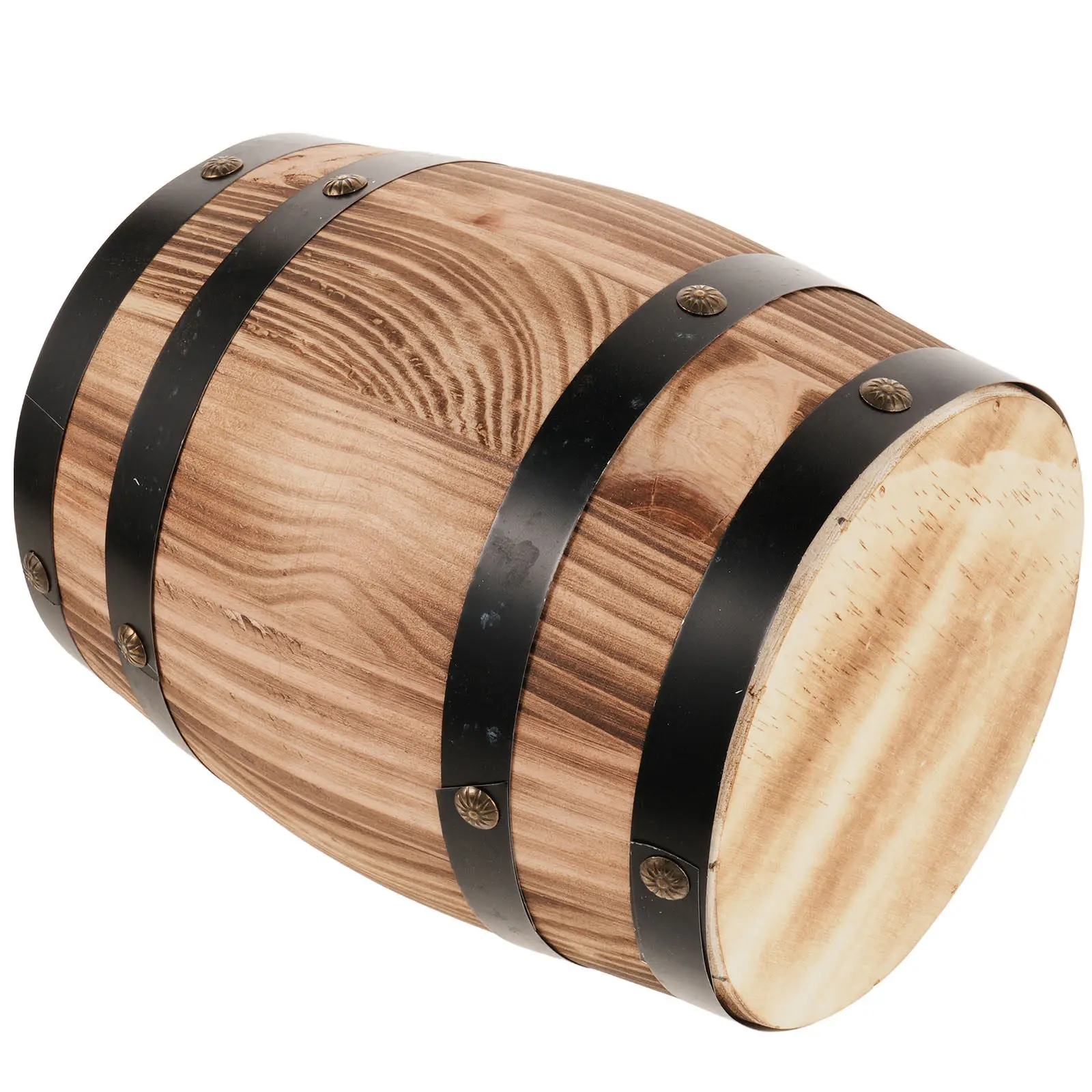 

Retro Outdoor Stool Vintage Oak Barrel Rustic Whiskey Barrel Stool Balcony Patio Lawn Furniture Garden Side Table Farmhouse