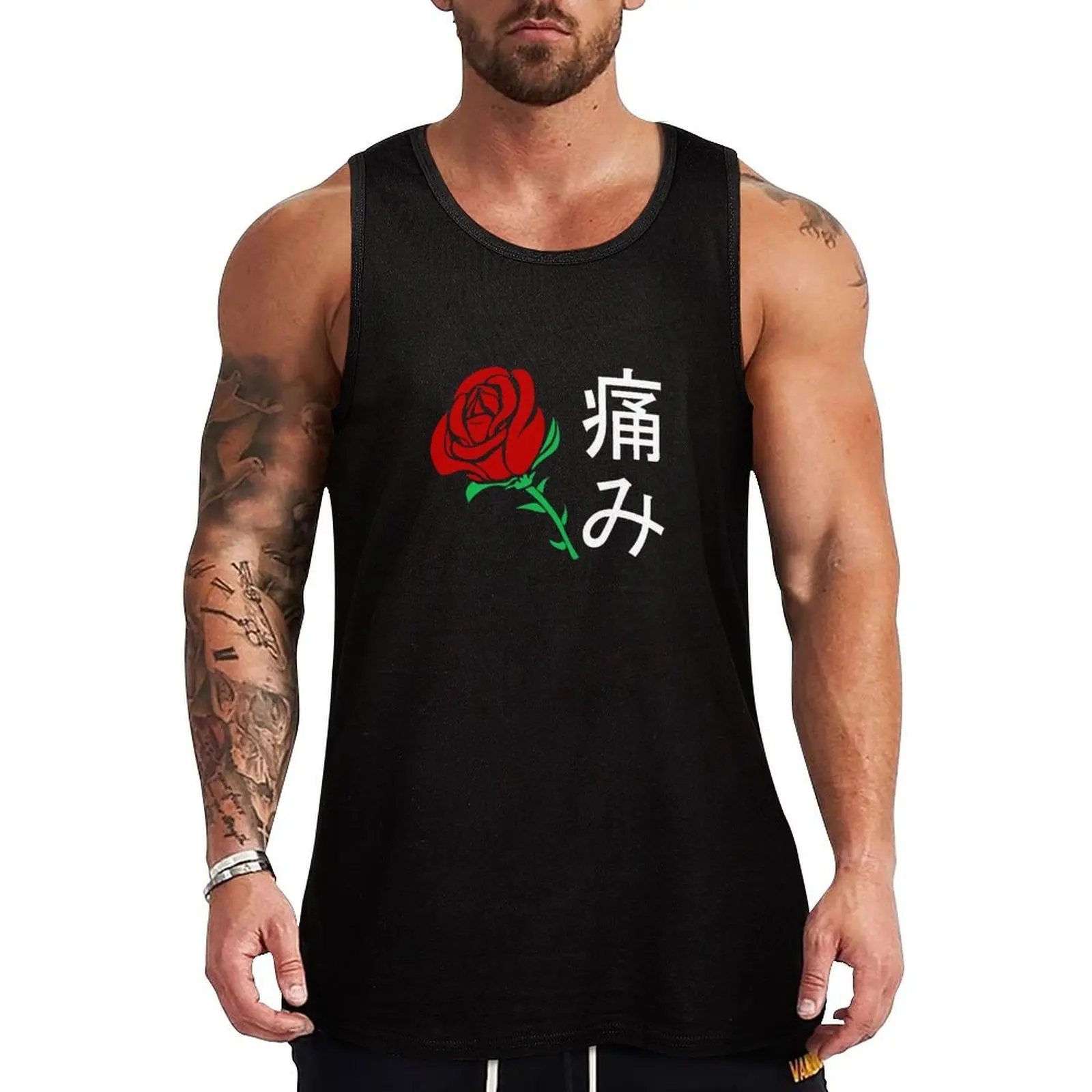 Japanese Aesthetic Rose Tank Top No Wrinkle Tank Top Casual Daily Sleeveless Wear