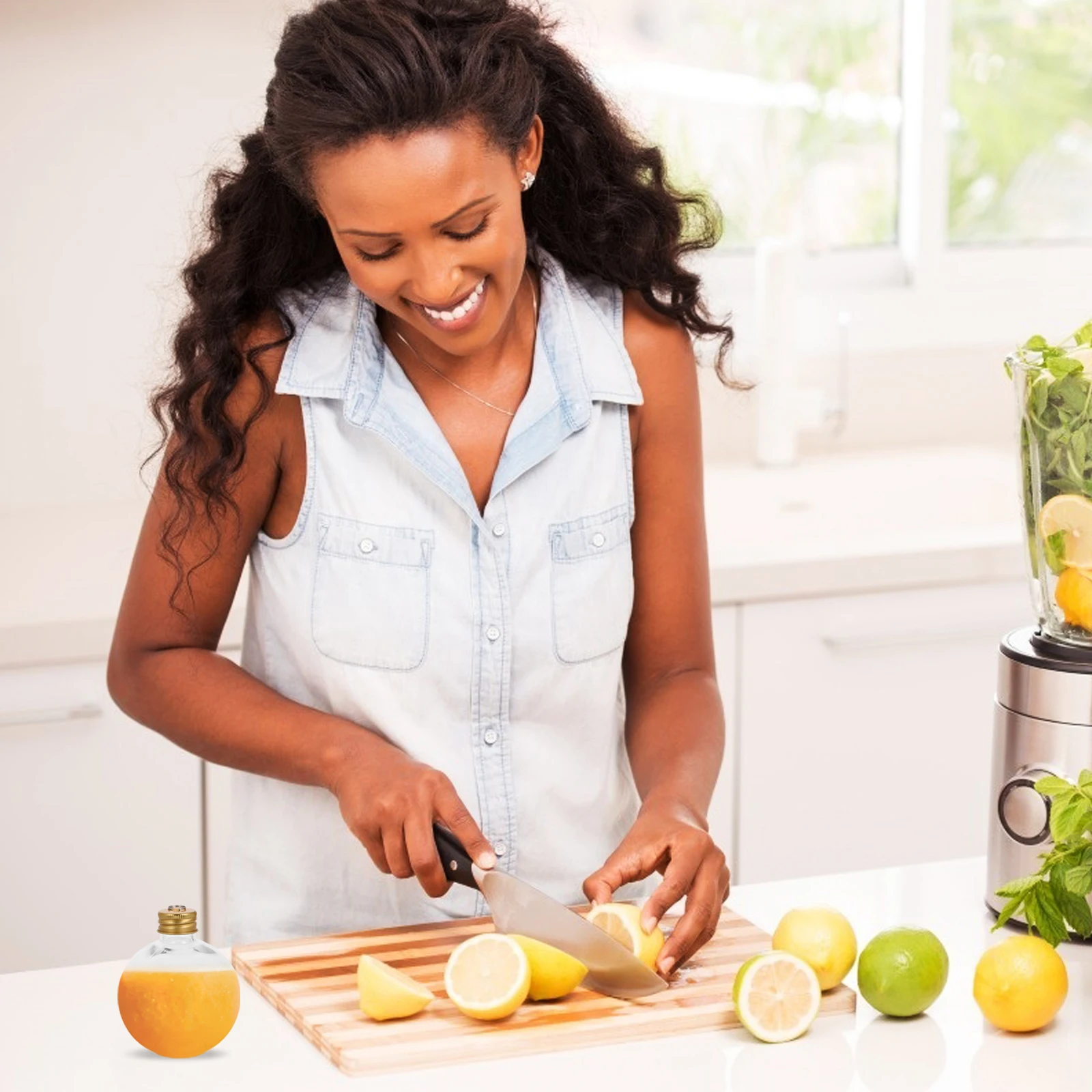 

10Pcs Portable Clear Bulb Shaped Bottles Airtight Juice Containers Leak Proof Milk Storage Practical Bottles Bulb Shaped Bottle