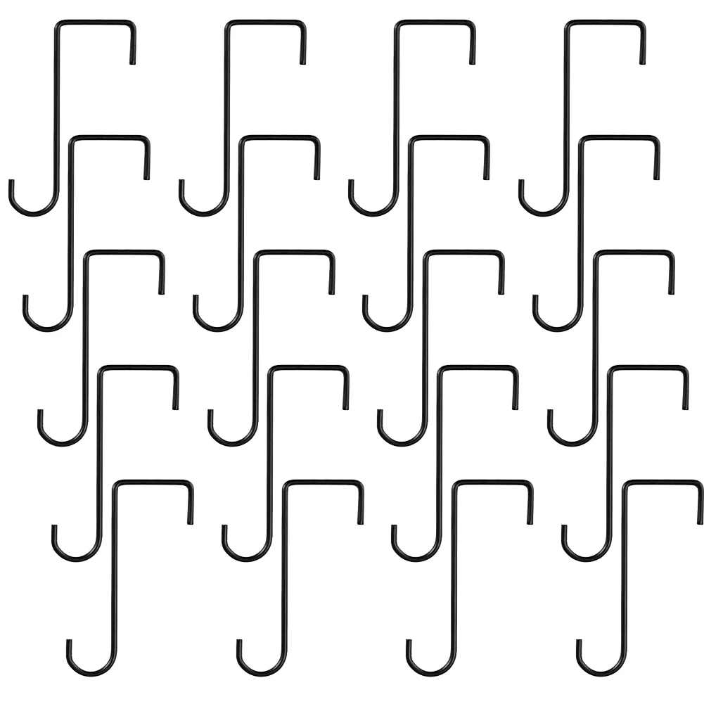 

20 стальных крючков для подвесных корзин, для использования на улице и в помещении, подходят для дверей, заборов и садовых конструкций