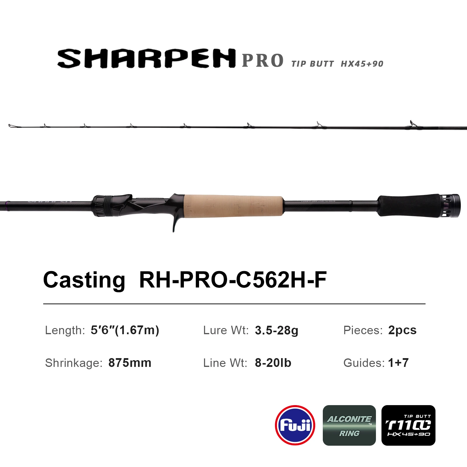 PURELURE NEW SHARPEN Pro 3,5-38g 5ft 6ft Spinn- und Casting-Ruten mit XF-Aktion, FUJI-Ringen für Zander, Barsch, Hecht und Wels