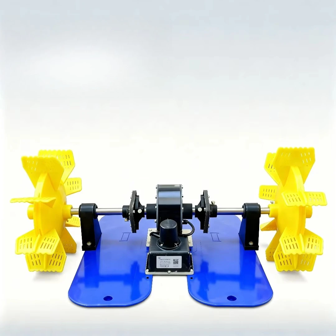 for-Frequency Conversion Energy Saving 2 Impeller 550W Aerator Swivel Paddle Wheel Aerator for Fish Farming%