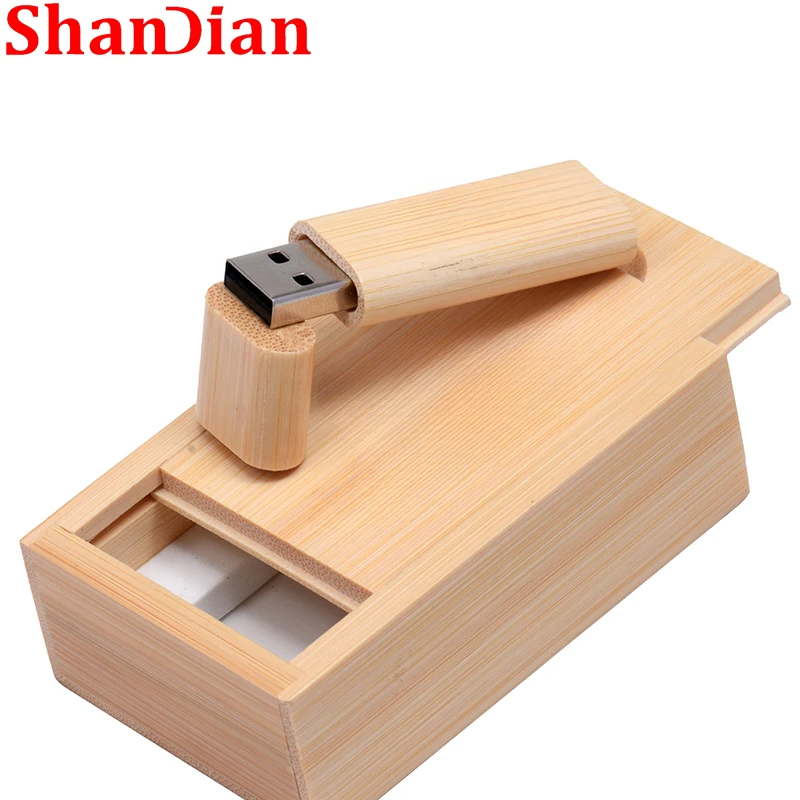 SHANDIAN High Speed USB 3.0 Wooden USB Flash Drive Memory Stick Bamboo Wood Pen Drive 4GB 16GB 32GB 64GB U Disk Wedding Gift