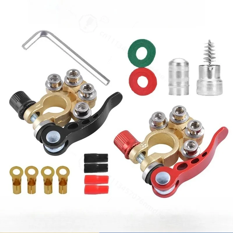 New Thickened Brass Car Battery Terminal Connector Fast Clip Multi Functional Pure Copper Post Head