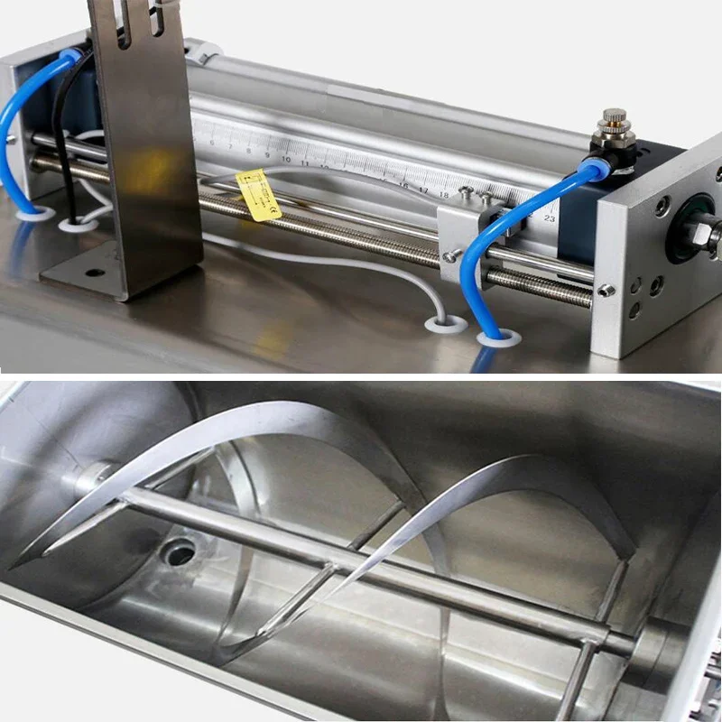 

PBOBP Horizontal Pneumatic Paste Mixing Filling Machine Paste Liquid Dual Use Hot Pepper Sauce Viscous Honey Sauce Filling Machi