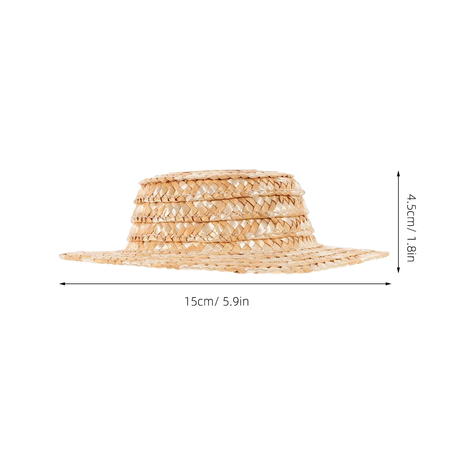 Mini Straw Small Round Top Hat Woven Craft Decoration DIY Home Photo Prop Accessory Mini Straw Hat Small Decor Accessory