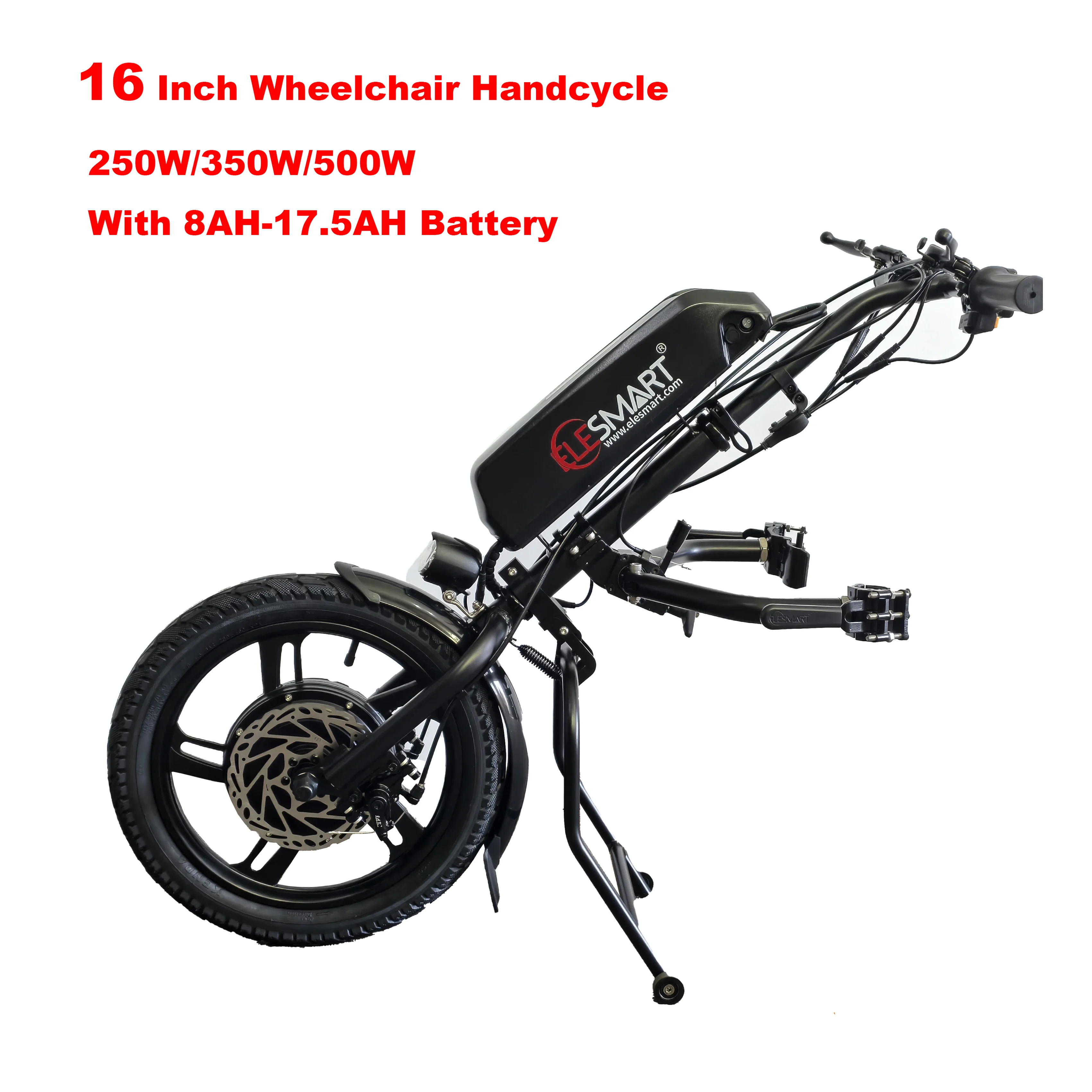 

16 Inch Wheelchair Attachment 36V 250W/350W/500W Electric Handcycle Tractor Conversion Kits with 10.4/13.2/14/17.5 AH Battery