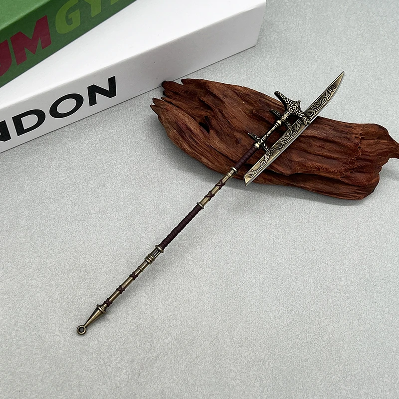 22cm AC Valhalla Spear Game Replica The Impaler Mythical Atgeir Metal Halberd Weapon Model Eivor Collectible Decoration Gift Toy