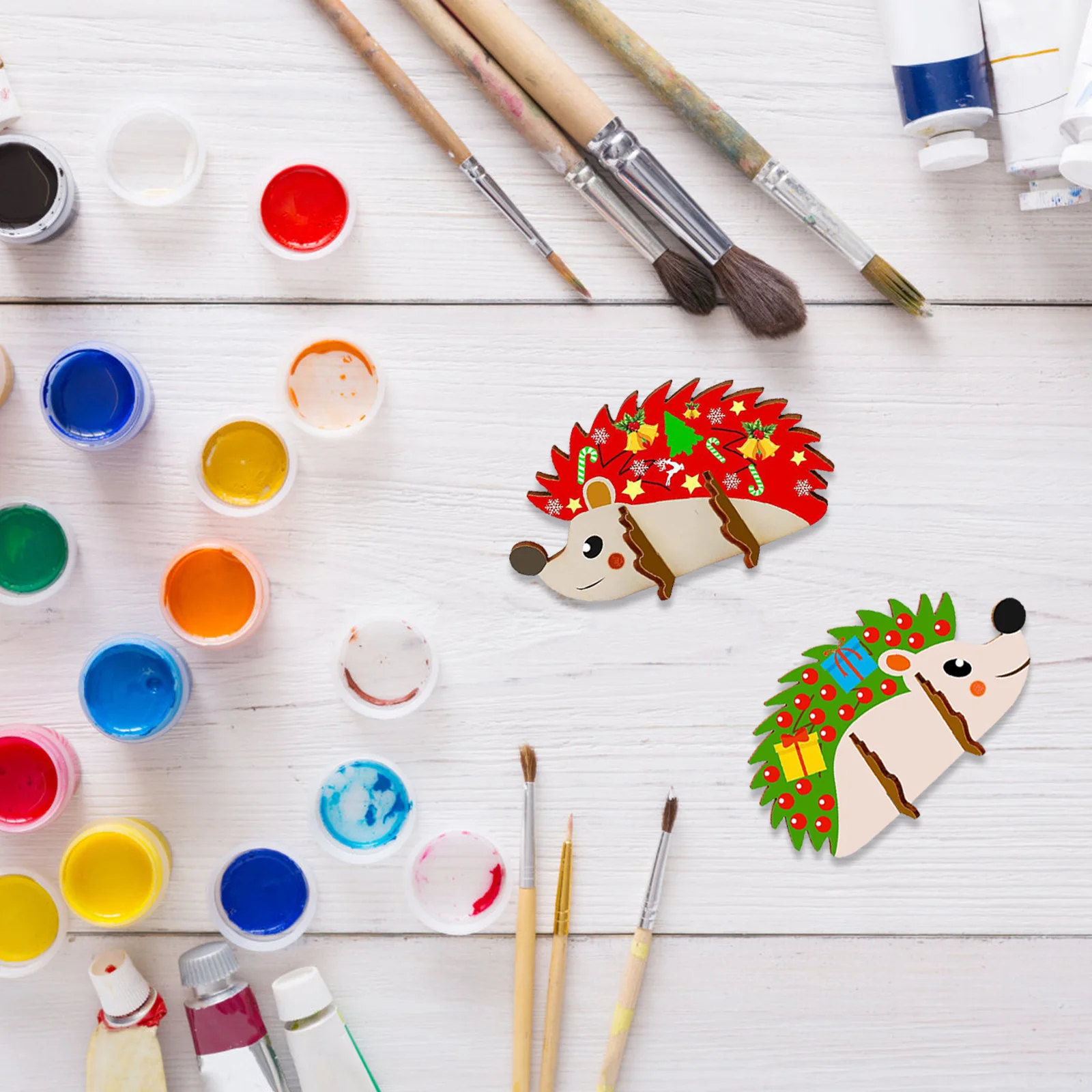 

20Pcs Hedgehog Wood Slice DIY Animal Decorations Unfinished Wood Chips for Crafting Hedgehog Kits Zoo Animal Wooden Craft