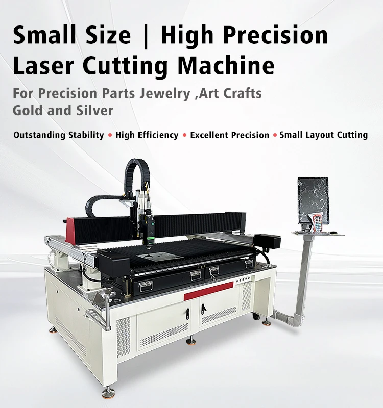 Tagliatrice laser a fibra CNC di piccola precisione Rayther 1500w 3000w per gioielli in metallo oro argento