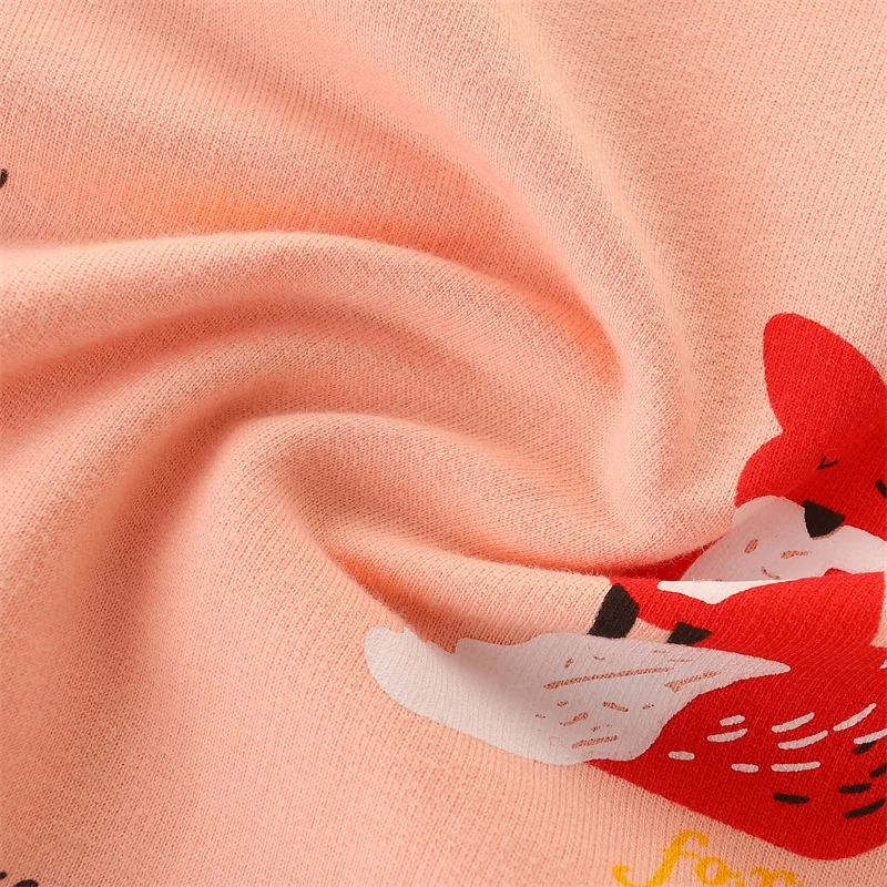 Jumping Meters 2-7T New Arrival Girls Sweatshirts Animals Foxes Print Autumn Winter Children's Long Sleeve Hooded Shirts Top