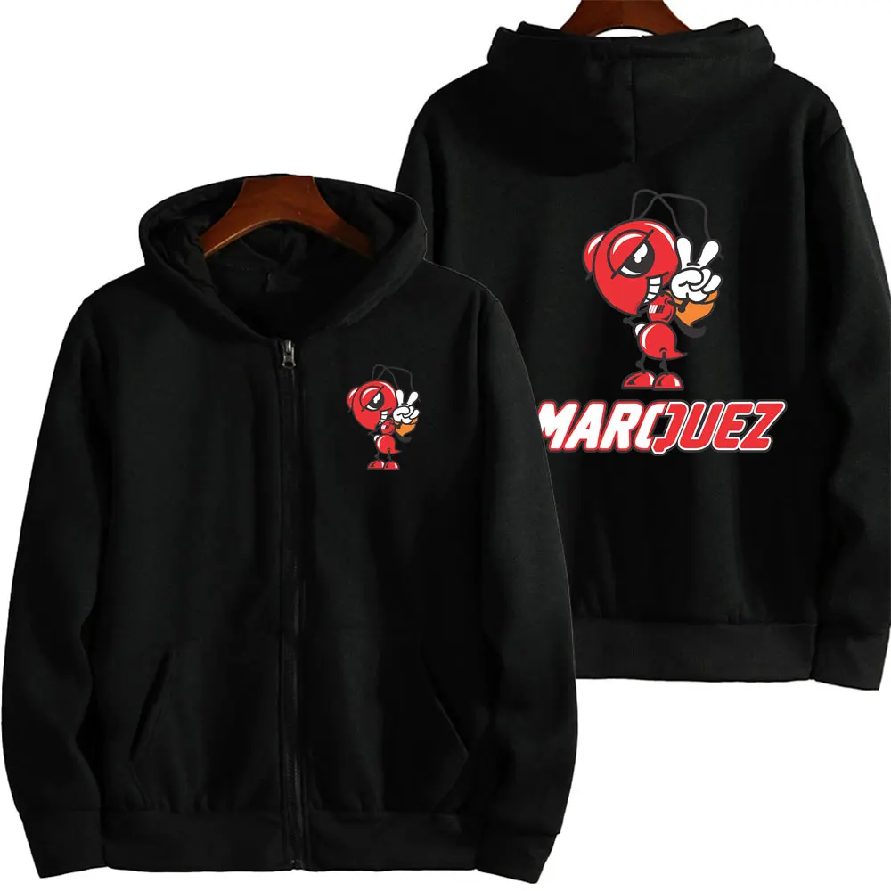 Marquez 93 Motorcycle Team Logo Men Zip Up Hoodie Spring Autumn Fashion Male Sweatshirt 2024 New Sport Women Jacket Coats