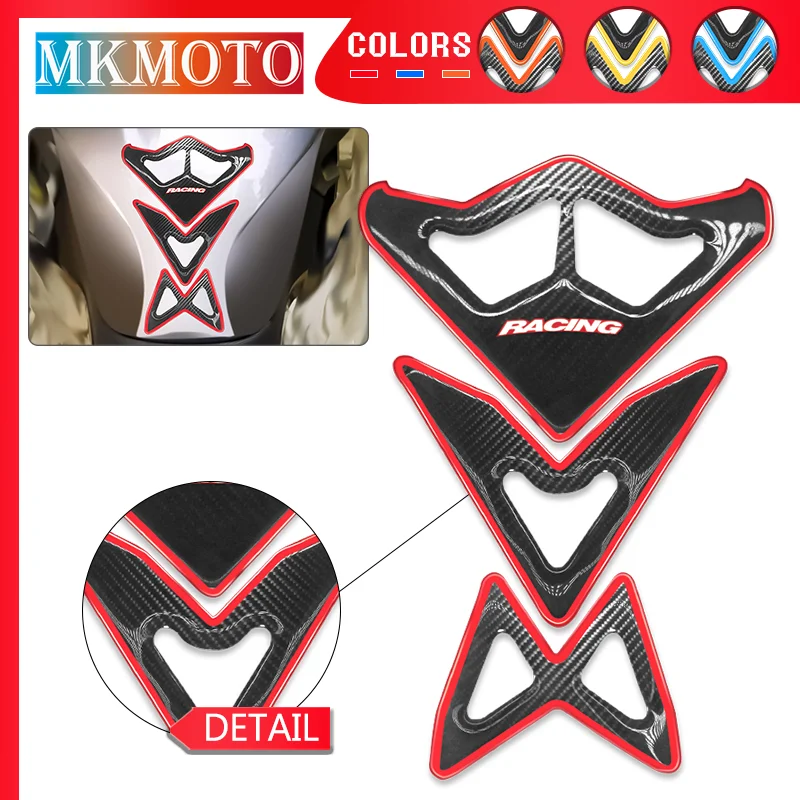 Motorcycle 3D Fishbone Fuel Tank Pads Protective Decoraction Stickers For YAMAHA YZF-R1 R1M YZF-R3 YZF-R6 R6S YZF-R7 YZF R15 R25