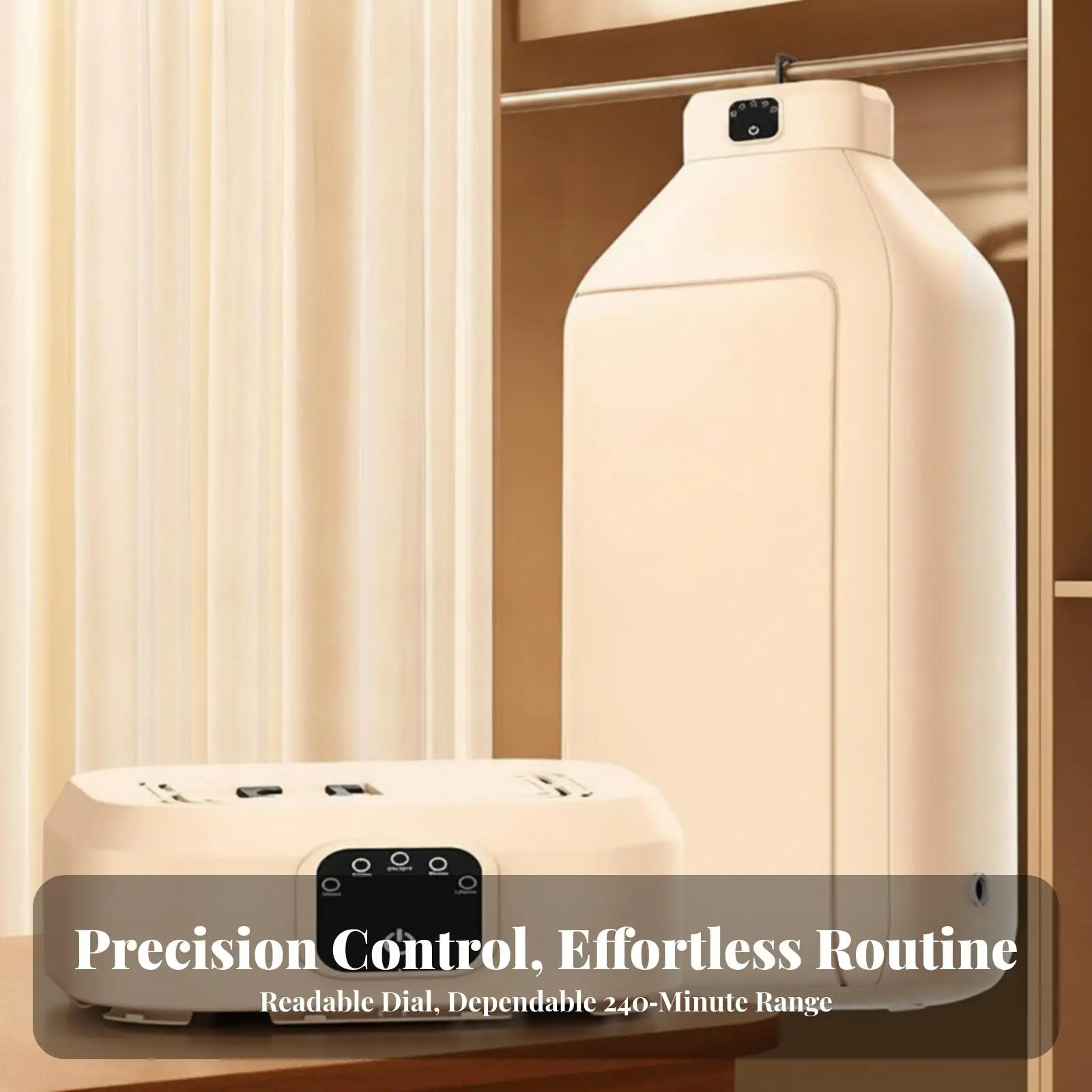 Lightweight Portable Travel Dryer for Indoor Use with Detachable Base and Hanging Rod Polypropylene Drying Cabinet