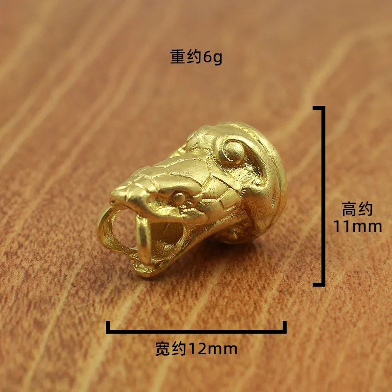 Brass Creative Venomous Snake  Pixiu Metal Figurine Outdoor Equipment Accessories Pendant DIY Accessoires Miniatures