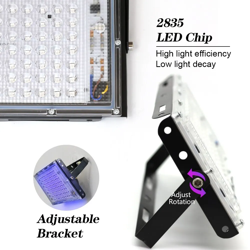 395nm UV LED jeviště blacklight ultrafialové záření 50W 220V zprostředkovat lehký povodeň ultravilet lampa světélkující večírek jeviště lehký neonové pult