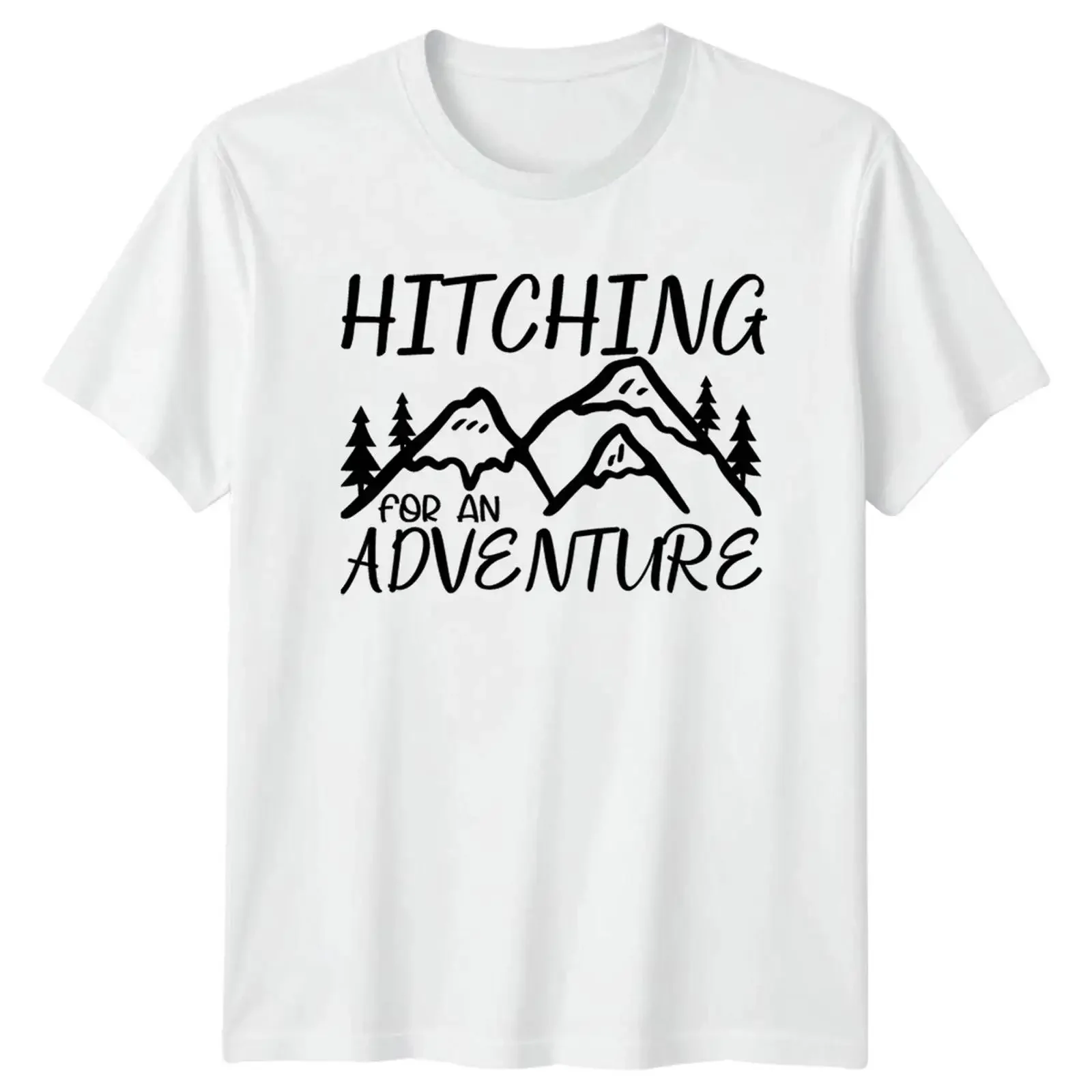Hitching For An Adventure T Shirt Camping Abenteuer Outdoor vintage Washed Slightly Comfortable Versatile fashion homme