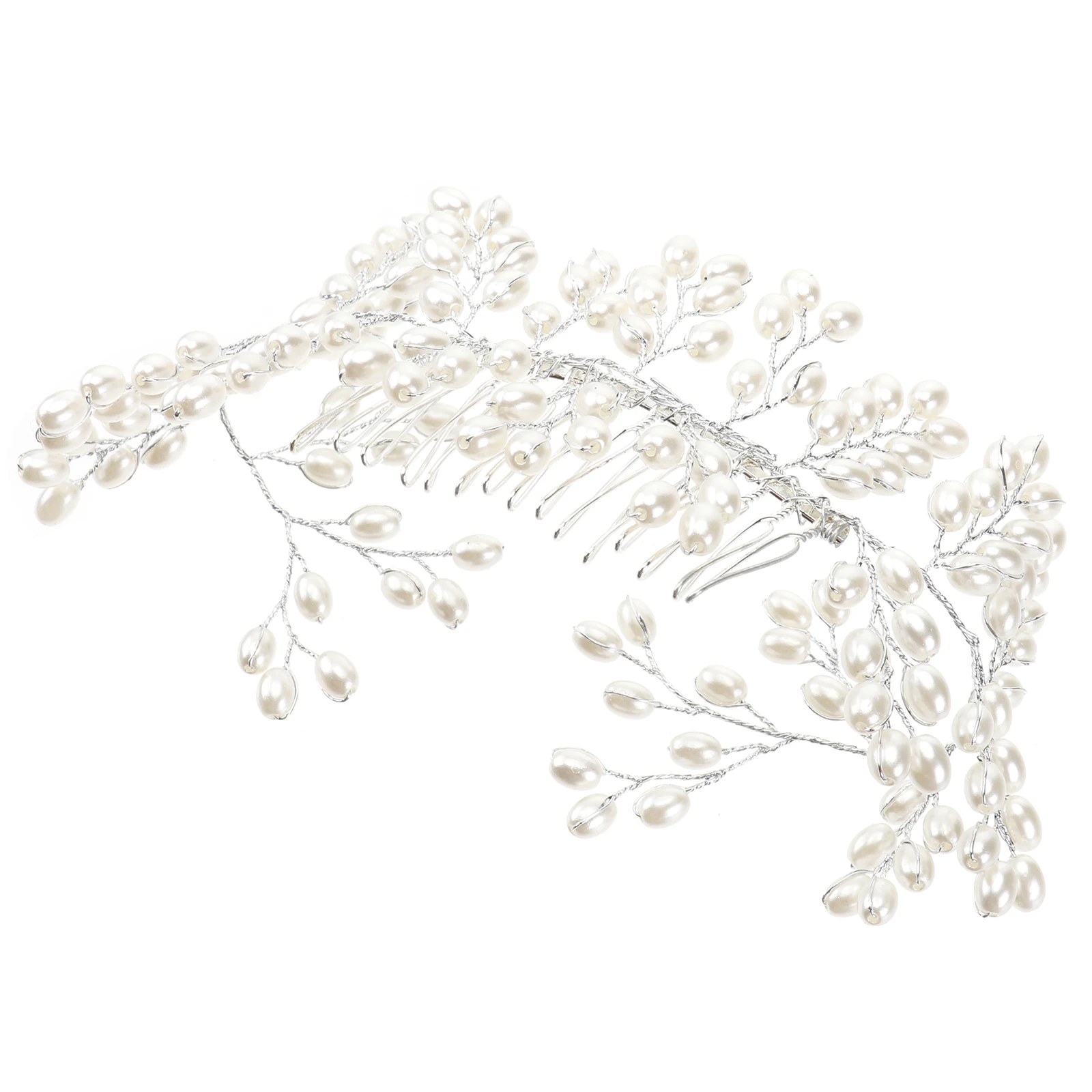

Pearl Comb 24x8x0 5cm Wedding Hair Accessories Elegant Bridal Bridesmaid Party Vintage Pearl Flower Design Durability