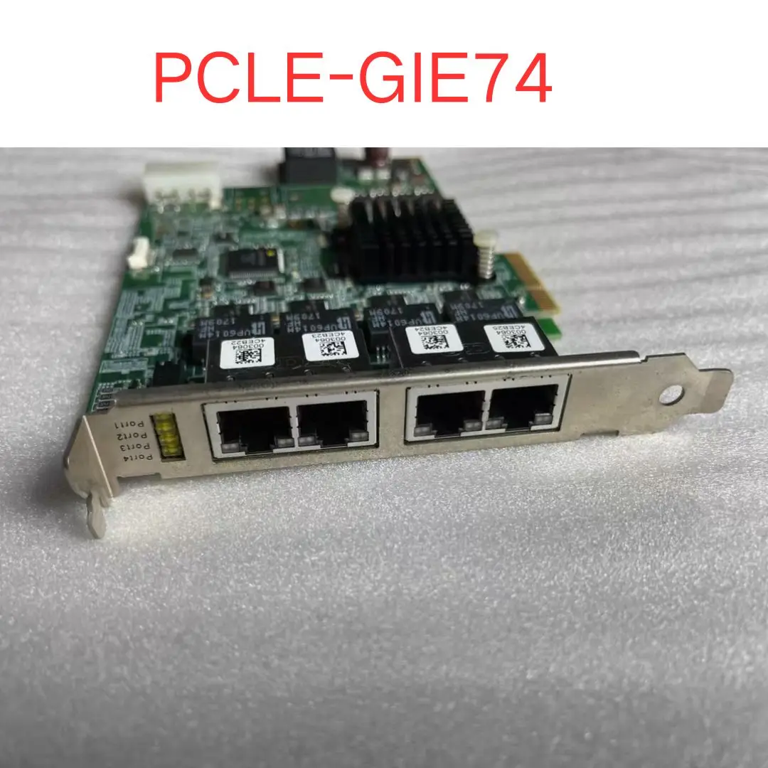 used PCLE-GIE74 image acquisition card POE4 port network card test OK Fast shipping