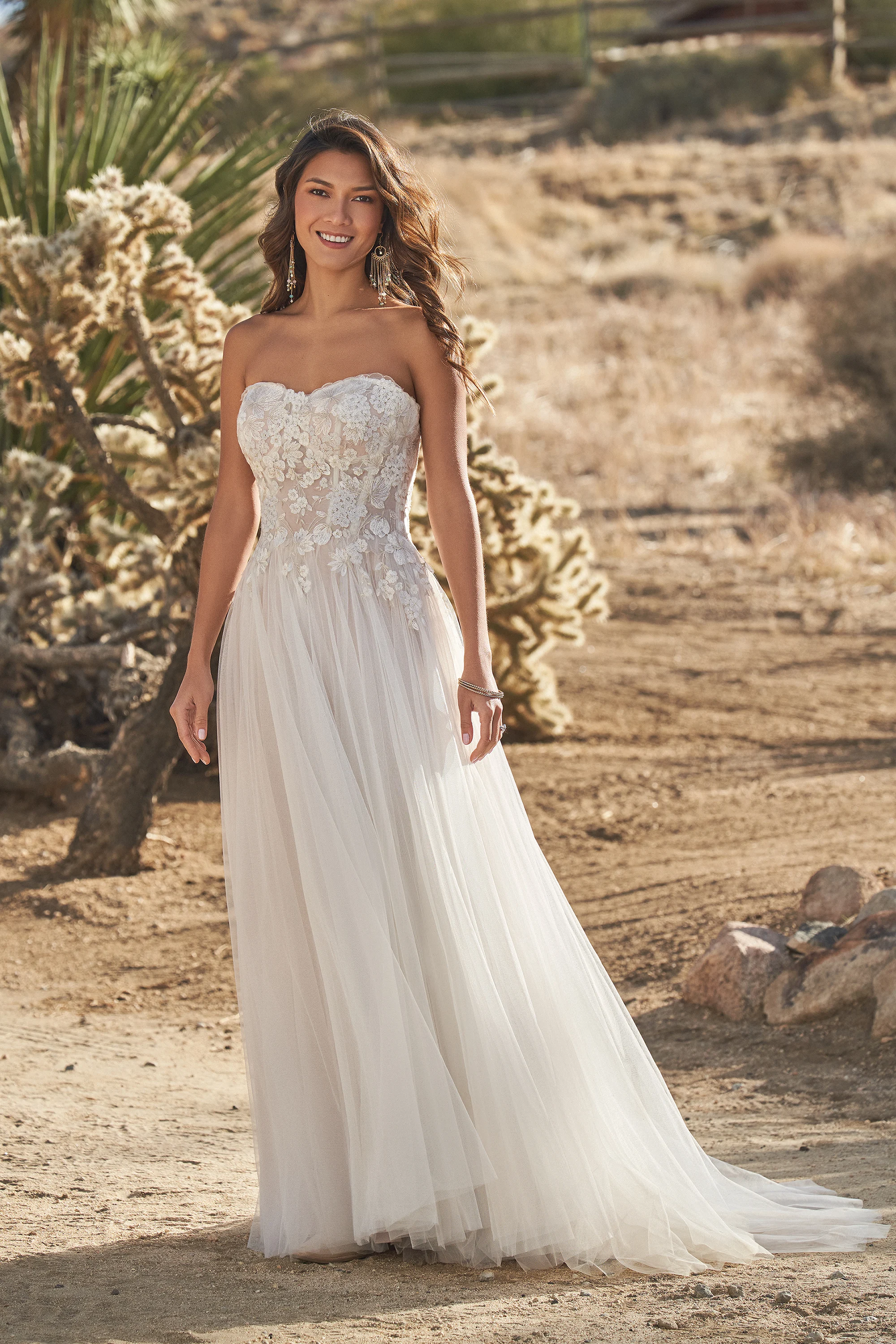 Boho Brautkleider A-Linie Schatz Tüll Applikationen böhmischen Brautkleid Brautkleider Vestidos de Novia